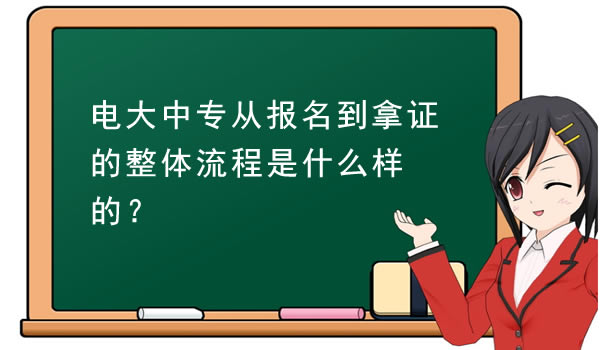 電大中專從報名到拿證的整體流程是什么樣的？